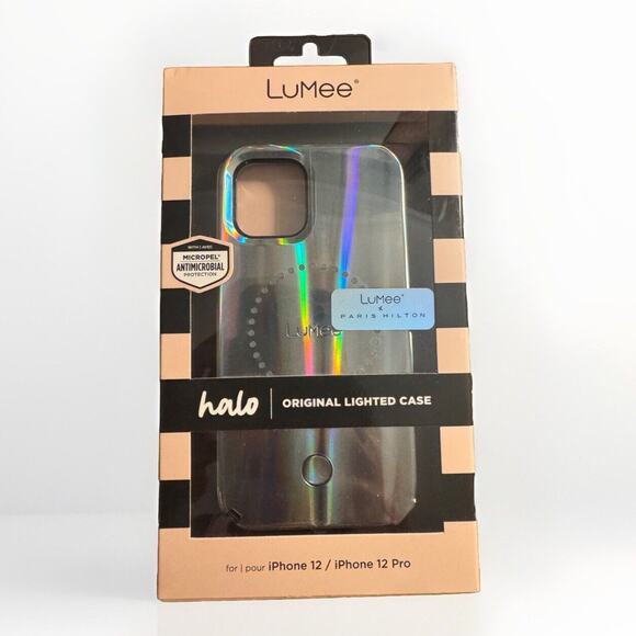 LuMee x Paris Hilton Halo Original Lighted Case for iPhone 12 Pro Holograph NWT - Picture 2 of 10